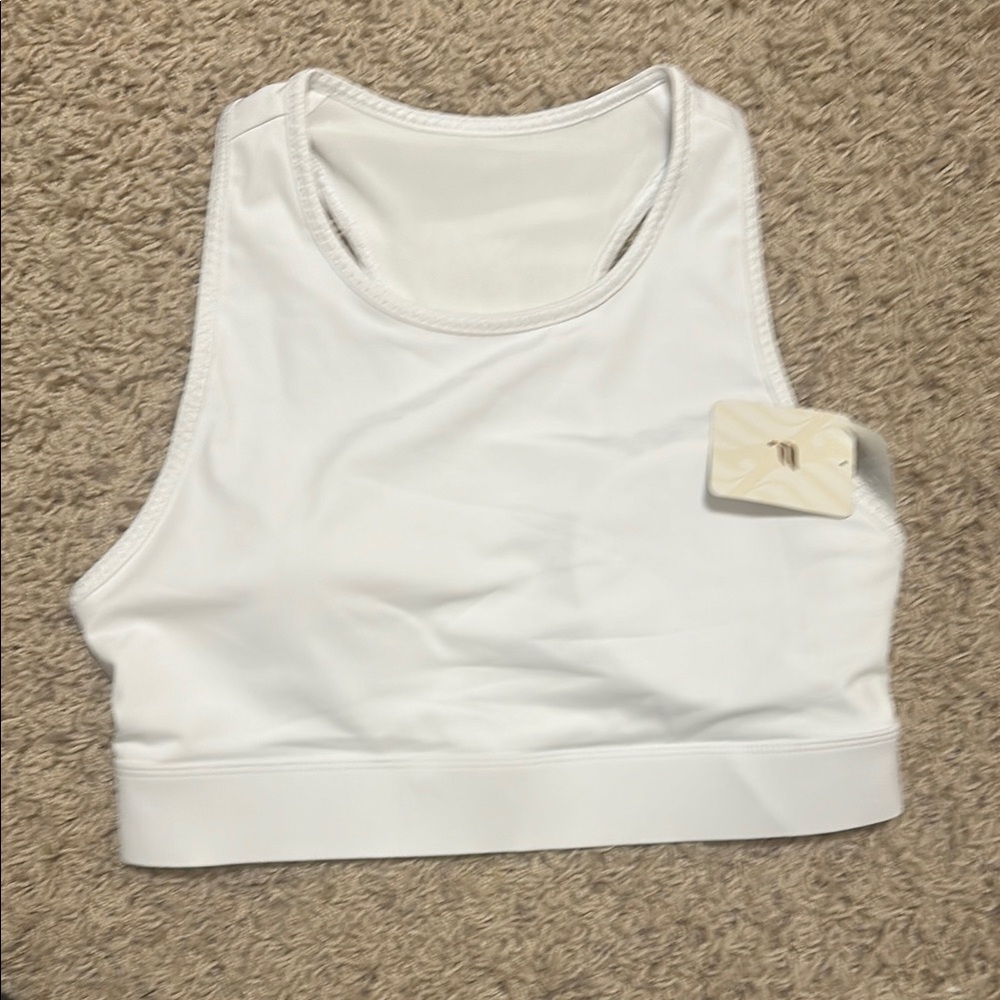 White Athletic Crop Top